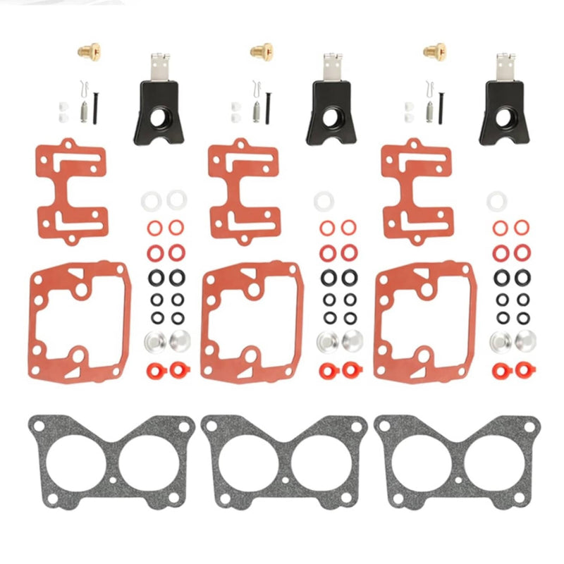 DURAFORCE 439076 398526 Carburetor Repair Kit Assembly for OMC BRP Johnson Evinrude 3 Pcs