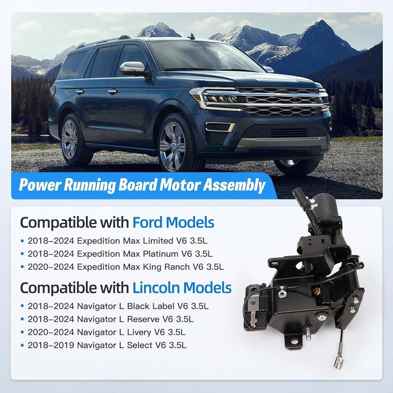 Left Driver Power Running Board Motor with Bracket for Ford Expedition