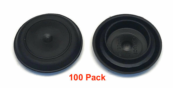 DURAFORCE 1 Inch Rubber Snap In Flush Mount Hole Plug for Sheet Metal Fit Fender 100 Count