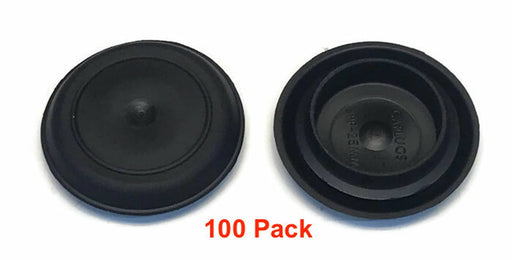 DURAFORCE 1 Inch Rubber Snap In Flush Mount Hole Plug for Sheet Metal Fit Fender 100 Count