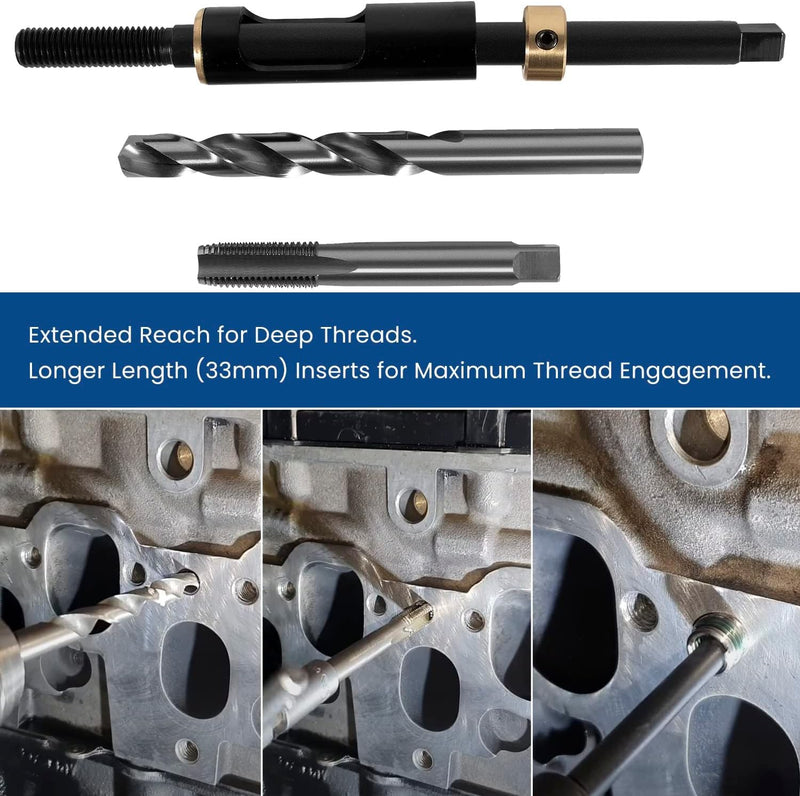 35119S M11x1.5 Head Bolt Thread Repair Kit for Cadillac Honda Toyota GM 4.0/4.2L