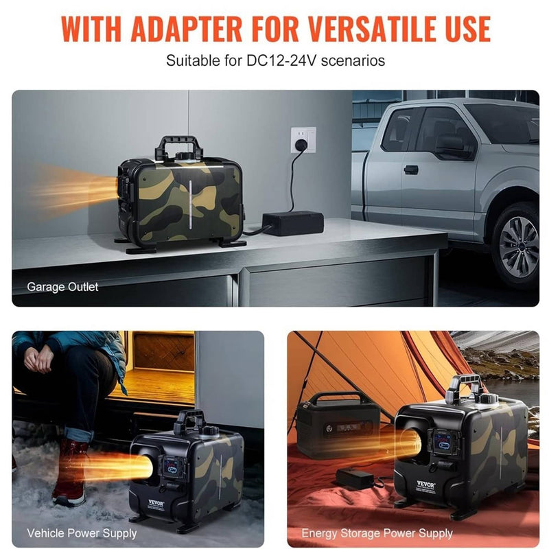 8KW Diesel Air Heater All in One 12V/24V 110V Bluetooth APP Remote Control Car