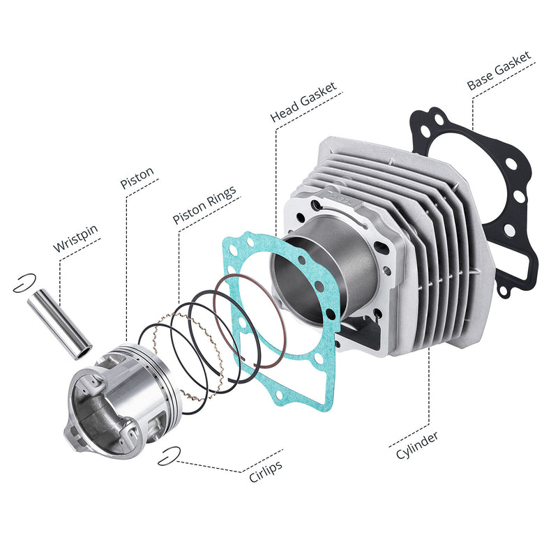 Cylinder Piston Top End Rebuild Kit for Kawasaki Bayou 300 KLF300B 2x4