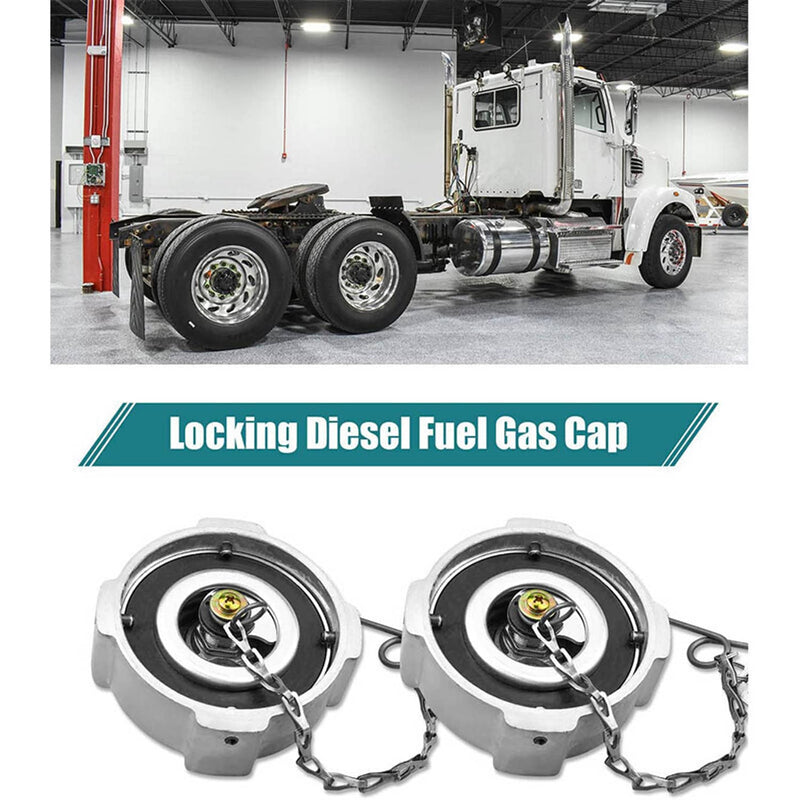 2x Locking Diesel Fuel Cap 03-37017-002 for Freightliner Cascadia Columbia