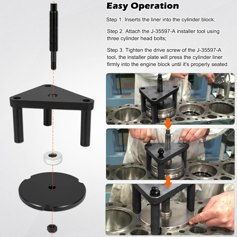J-35597-A Cylinder Liner Installer Tool for Detroit Diesel 60 Series 14L 12.7L