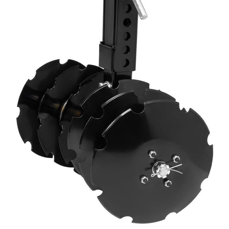 20" Notched Disc Harrow Plow for ATV UTV w/ 6 x Concave 2" Receiver