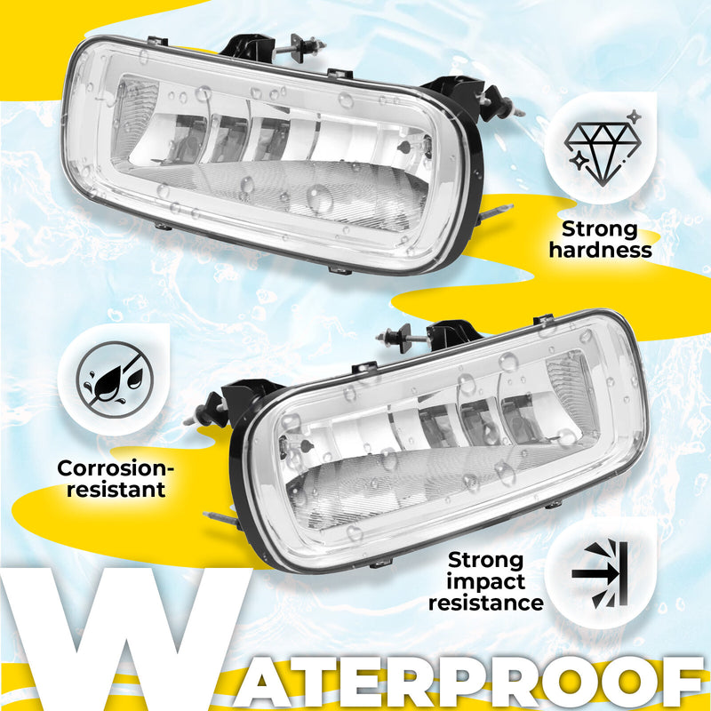 Fog Lights Assembly Lens With Bulbs for Ford F-150 04-06 for Lincoln Mark LT 06