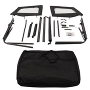 DURAFORCE Soft Top Kit Front Upper Half Doors Tinted Windows for Jeep Wrangler YJ 87-95