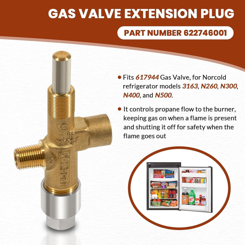 619154 621737 622746001 Thermocouple & Gas Valve 2Pcs Replacement Kit