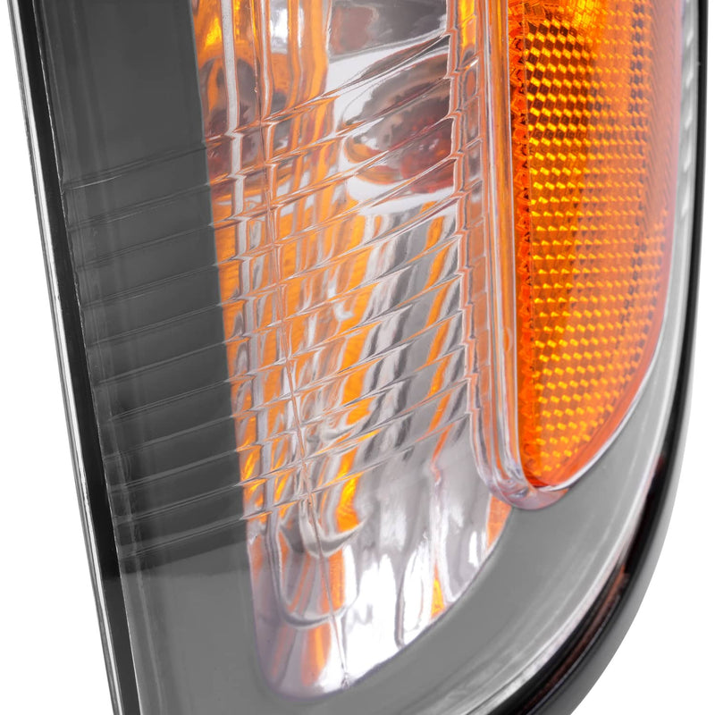DURAFORCE White Headlights & Black Corner Light for Toyota Tacoma 2001 2002 2003 2004 4Pcs