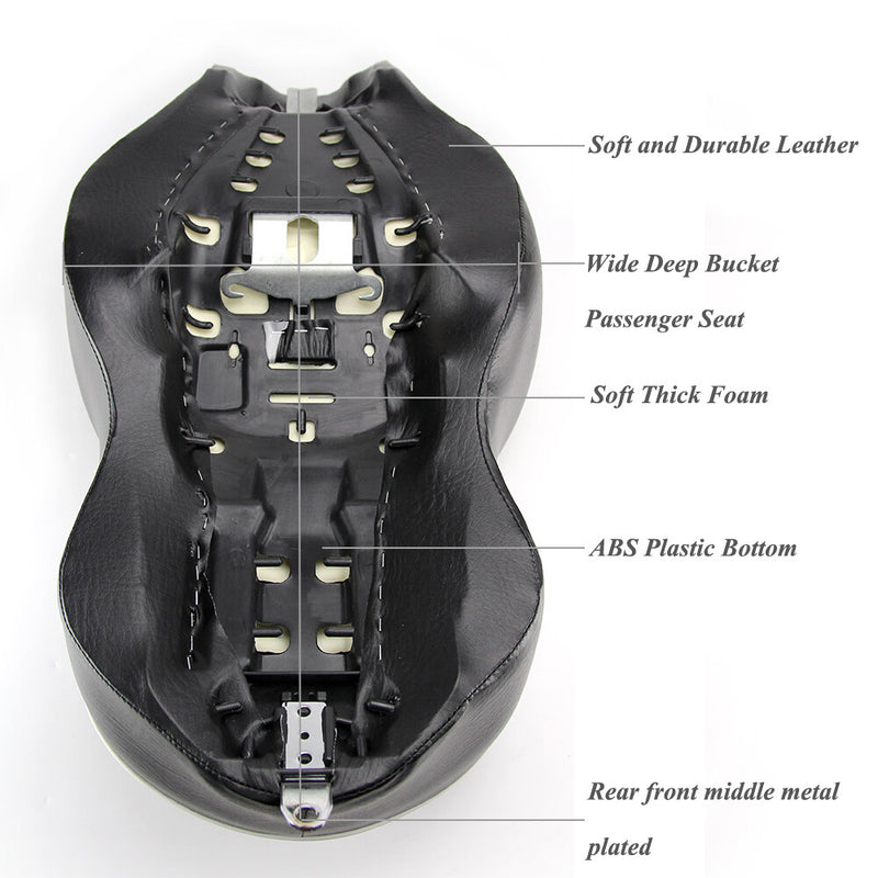 Driver Passenger Two-Up Seat Cushion for Harley Sportster XL 883 1200 48