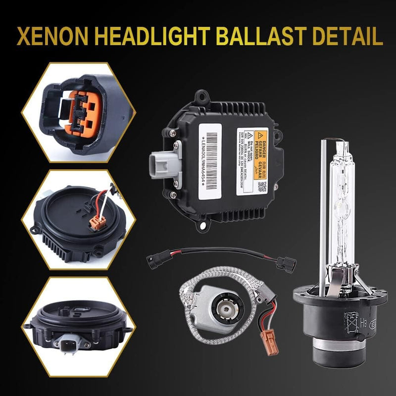 2 Set Xenon Ballast Igniter HID D2S Bulb Kit for 07-15 Infiniti G35 G37 Q40 Q50