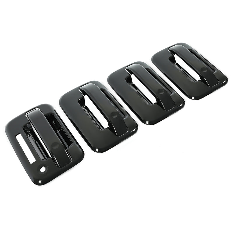 Black Painted Door Handle Covers with Keypad for Ford F150 Crew Cab 2004-2014