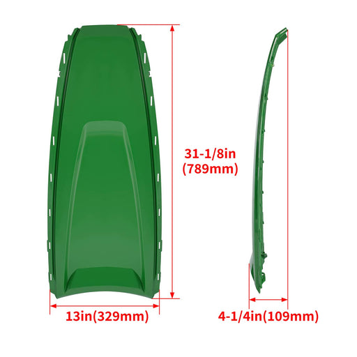 DURAFORCE Green Center Hood Panel for John Deere X300 X304 X310 X320 X350 X370 X384 X394