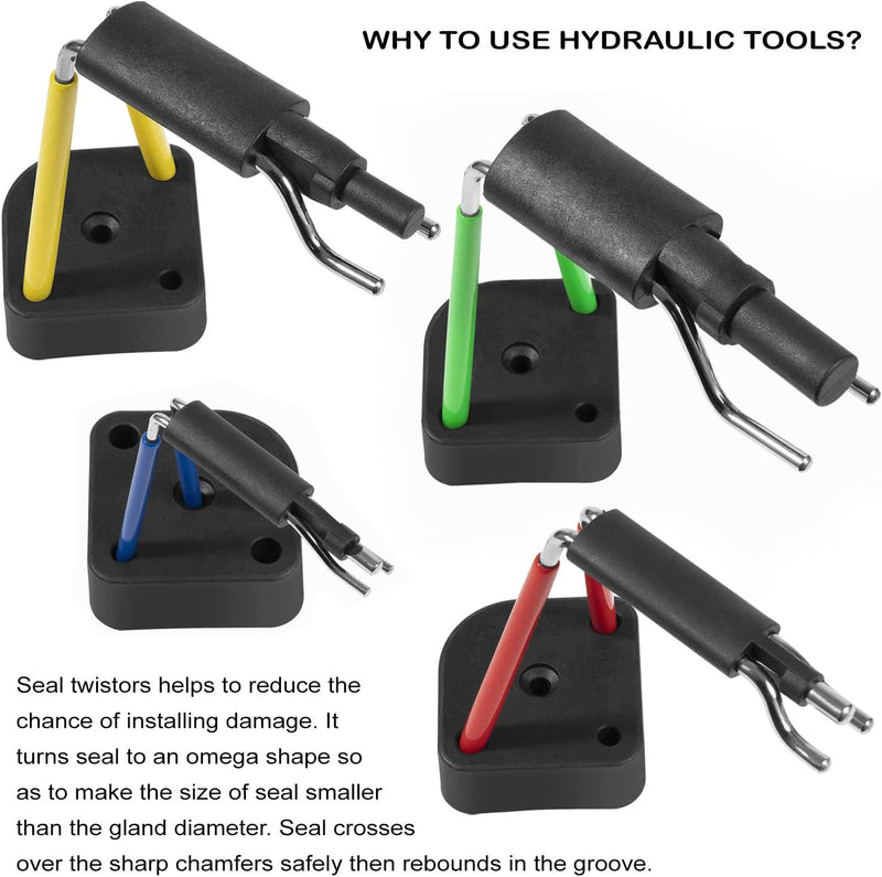 Rod Seal Install Tool Set Hydraulic U-Cup Twistor Installation Tool Pack of 6