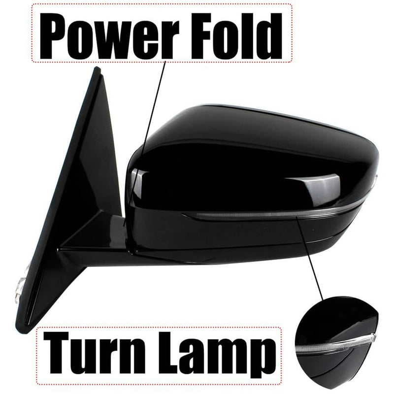 Left Driver Side Mirror With Blind Spot Black for BMW 320i 330i 330e 2019-2023