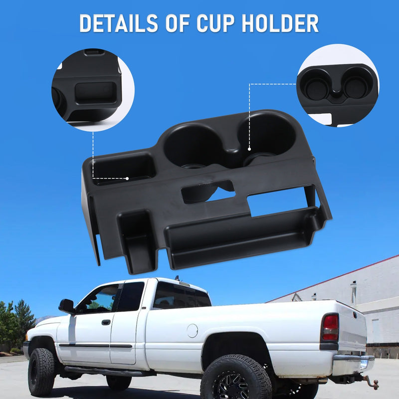 Cup Holder Center Console Organizer for 1999 2000 2001 Dodge Ram 1500 2500 3500