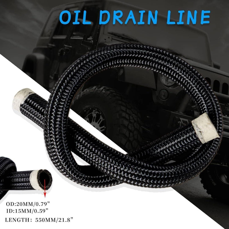 Oil Feed Line 10AN Oil Drain Return Fitting Kit for Turbo T3 T4 T6 GT45
