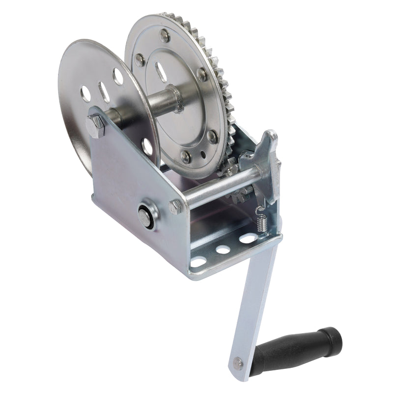 1400LBs Steel Horizontal Hand Pulling Ratchet Winch Galvanized for Boat Trailer