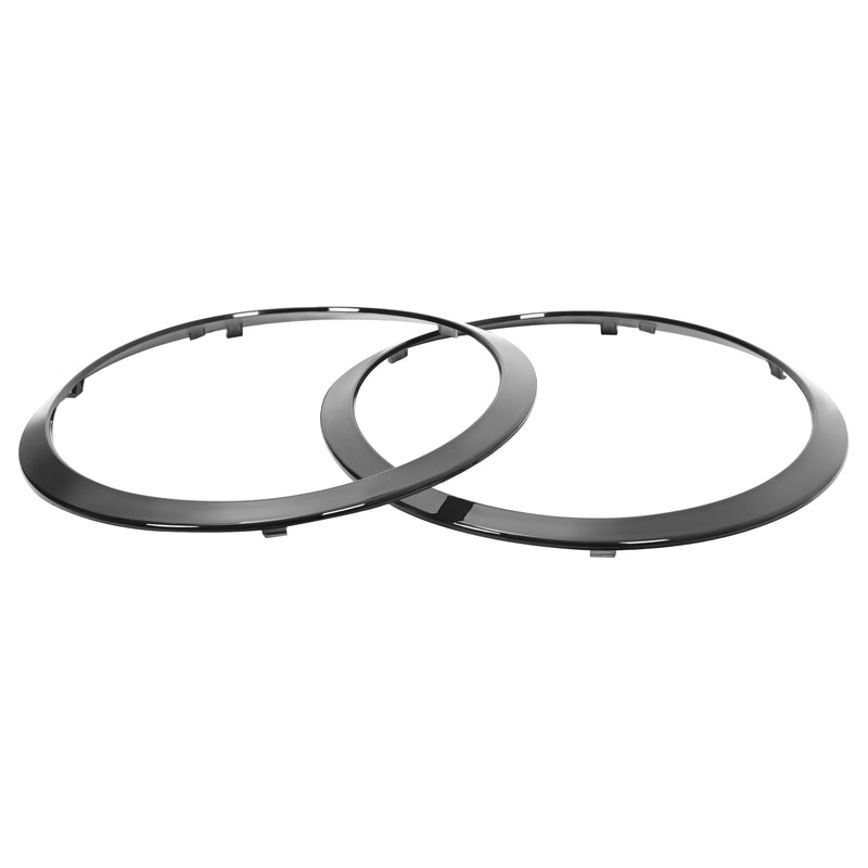 Black Headlight Trims Ring Bezels Cover for Mini Cooper R55 R56 2007-2015 Pair