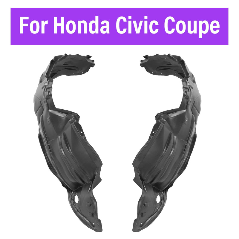Front Fender Liner Set for Honda Civic Coupe 2006-2011 Driver Passenger Side