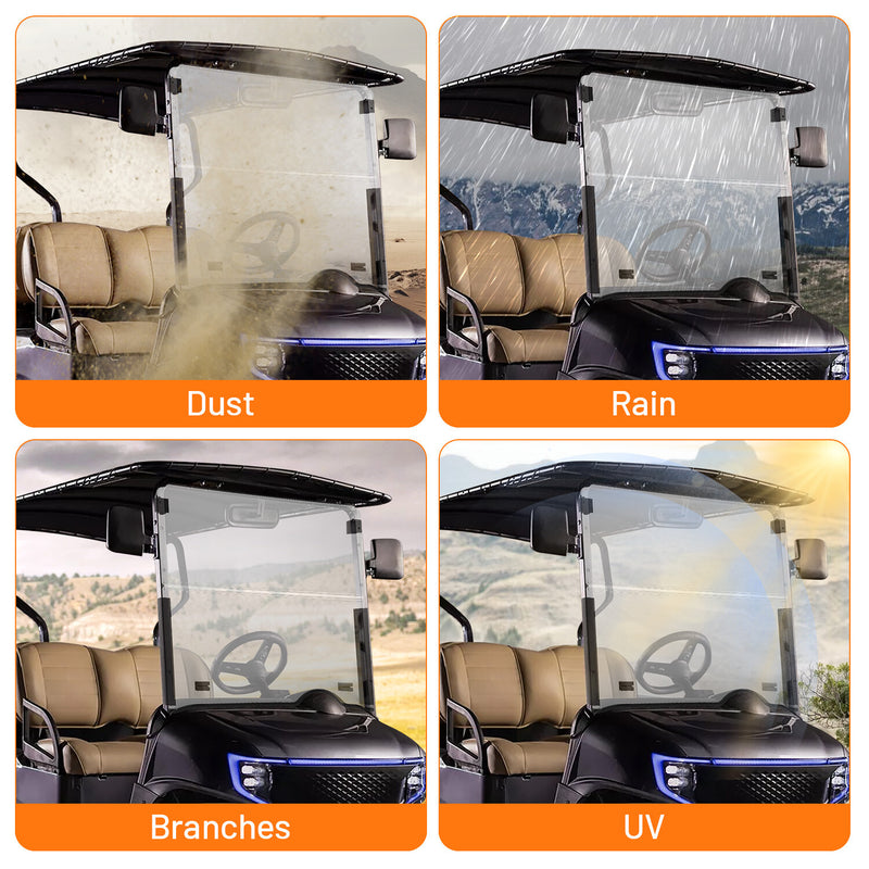 EZGO RXV Tinted Windshield Golf Cart Folding Style 2008-2024 Part