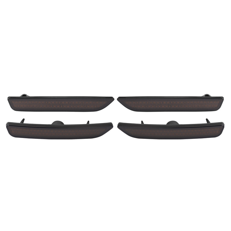 Side Marker Lights Smoked Lens for Ford Mustang 2010-2014 Front Rear LED 4 Piece