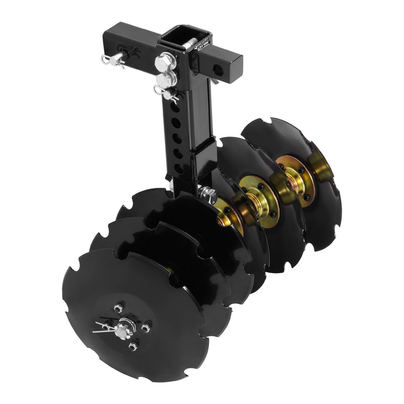 20" Notched Disc Harrow Plow for ATV UTV w/ 6 x Concave 2" Receiver