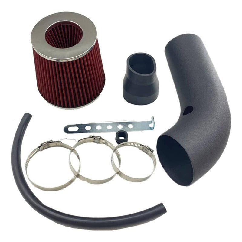 3 Inch Cold Air Intake Filter Induction Kit Aluminum Pipe Power Flow Hose System