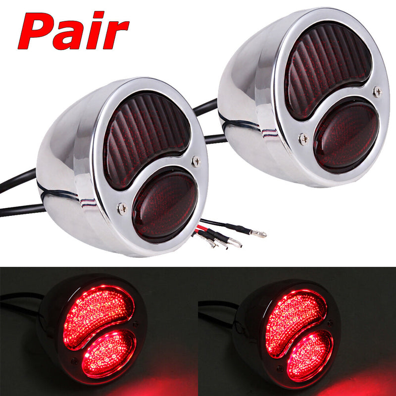 LED Tail Lights Duolamp Taillight for Ford Model A Hot Rat Rod 2x Custom