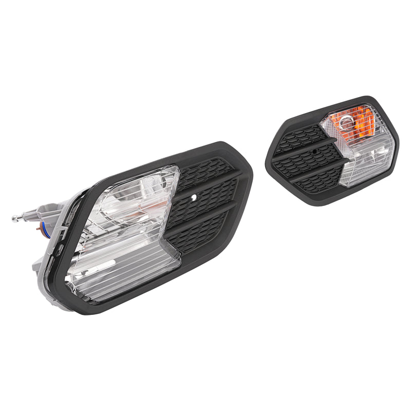 Pair Fog Lights Turn Signal Lamps With Cover for Ford Escape Kuga 2017-2019