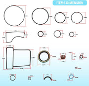 DURAFORCE 26-16709A2 Bravo Upper Seal Kit for Mercruiser Bravo I II III 18-2643