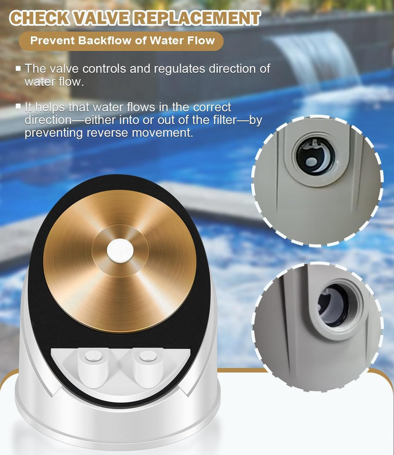 ECX4077B1 Check Valve Replacement for Hayward Perflex RegenX D.E. Filter