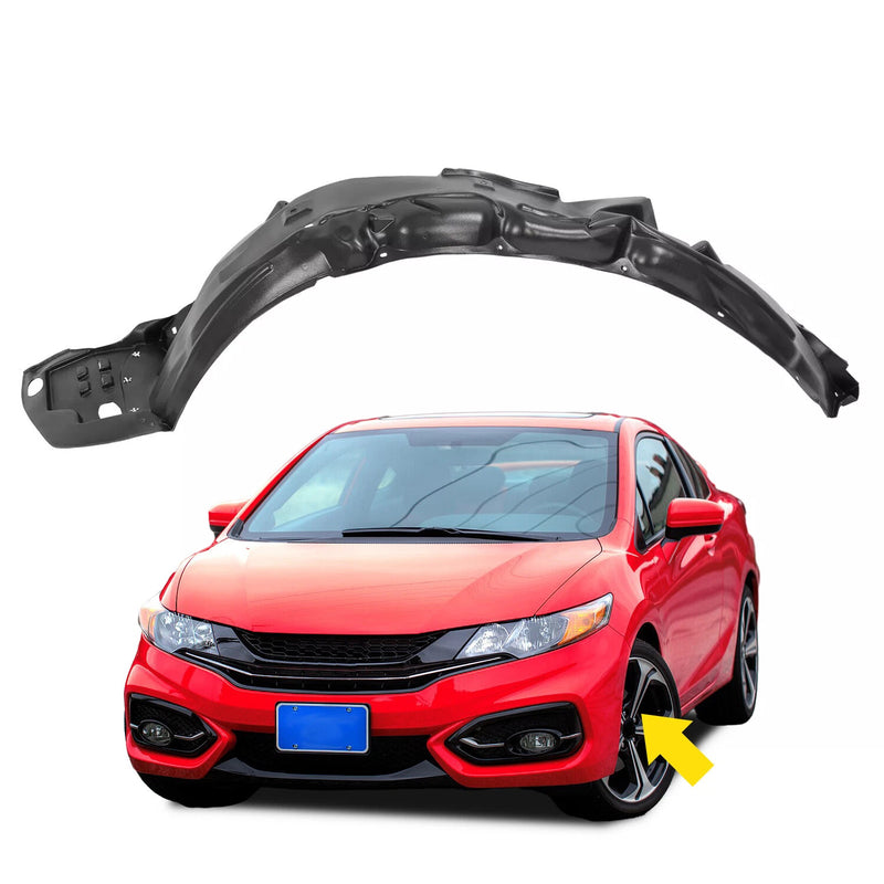 Front Left Driver Side Inner Fender Liner for Honda 2012 Civic Sedan EX Navi