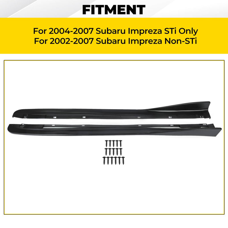 DURAFORCE CS Side Skirt Rocker Extensions for Subaru Impreza WRX STI 02-07 PP