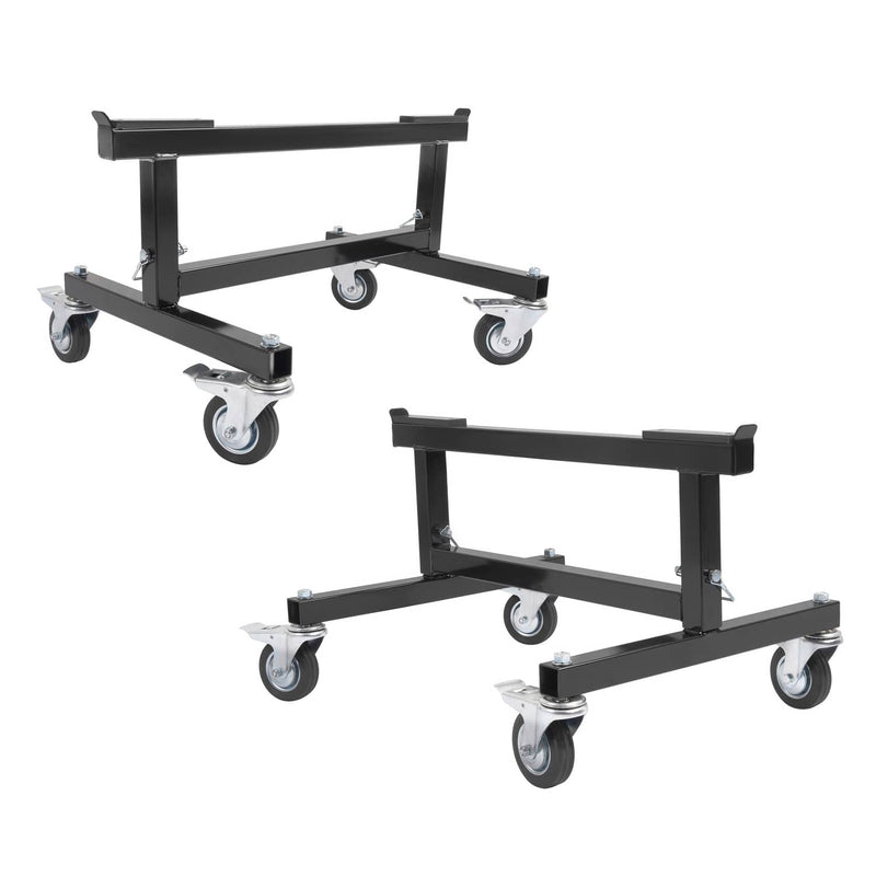 DURAFORCE Adjustable Chassis Stand for Sprint Midget Car 16-20in Locking Casters 2 Pieces
