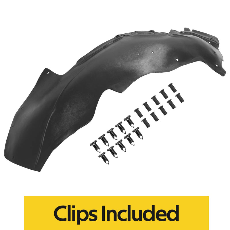 Driver Fender Liner w/Clips for GMC Sierra, for Chevrolet Silverado 1500 99-07