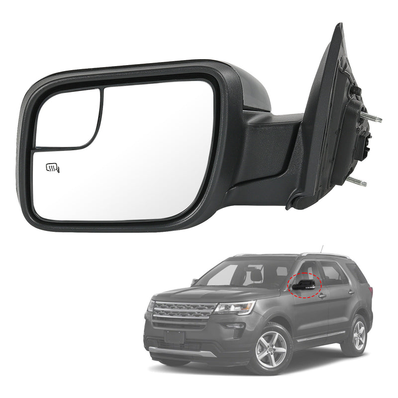 Driver Side Heated Mirror w/ Puddle Light Power 7Pin for Ford Explorer 2016-2019