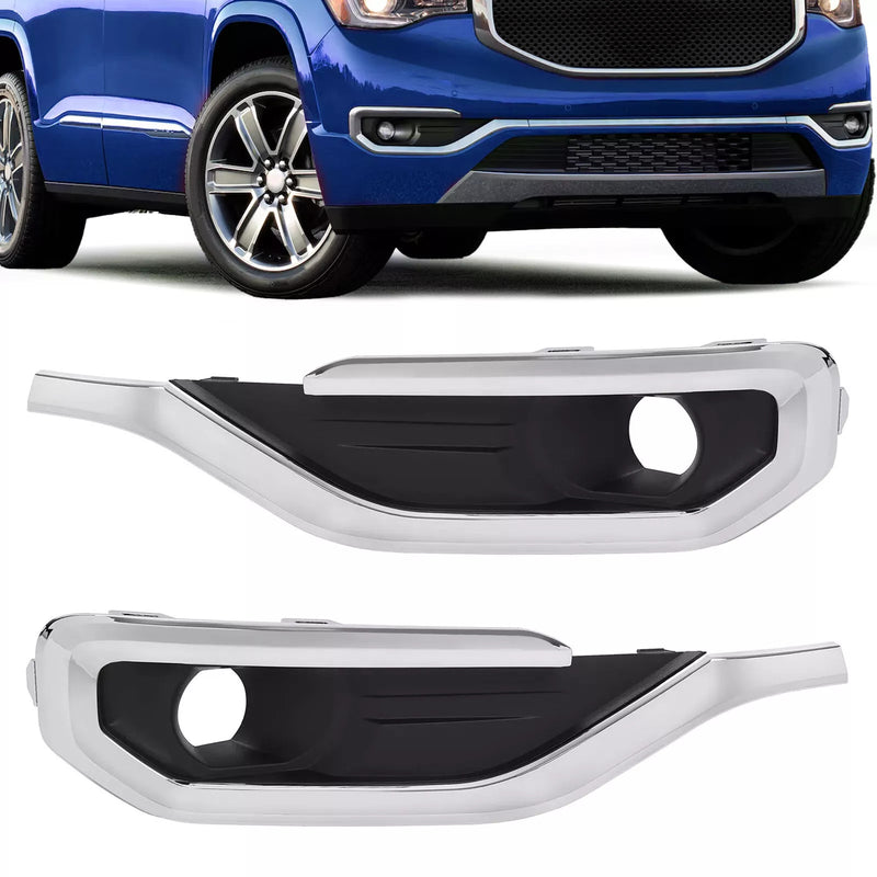 Fog Light Trim Bezel Chrome for GMC Acadia 2017-2019 Passenger Driver Side