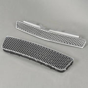 DURAFORCE Chrome Mesh Front Upper Lower Bumper Grille for Chevy Impala Limited 2006-2016