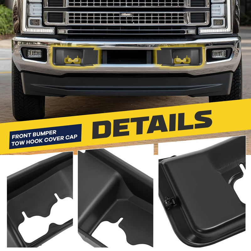 DURAFORCE Tow Hook Cover Bezel Short LH RH for Ford F250 F350 F450 F550 Super Duty 2020-22