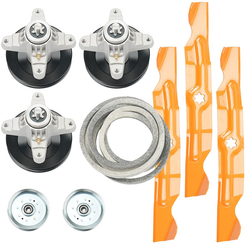 Deck Rebuild Kit Spindle Blade Pulley Belt for Cub Cadet LGT1050 LTX1050 50