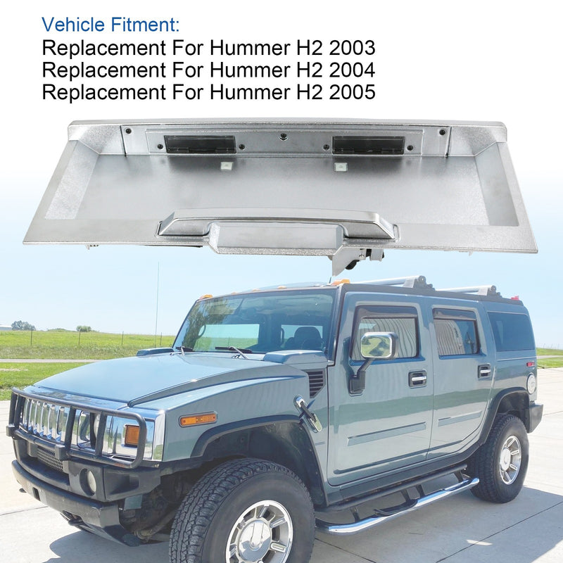 15135441 Rear Tailgate License Pocket for Hummer H2 2003-2005 Silver