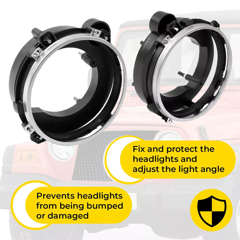 Headlight Bulb Brackets Buckets for Jeep Wrangler 1997-2006 Left Right Side