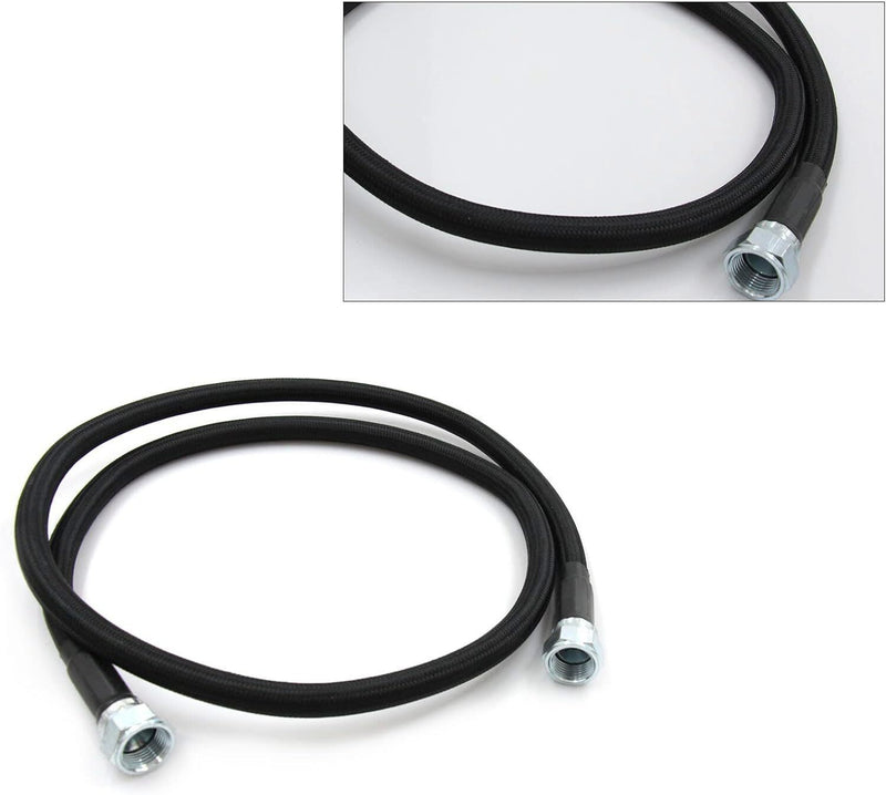 Black Transmission Cooler Hose Line Set for Dodge Ram 2500 3500 5.9L 48RE 03-07
