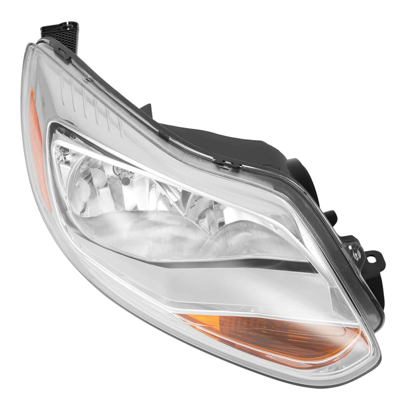 DURAFORCE Chrome Headlight Headlamp Replacement Passenger Side for Ford Focus 2012 13 14