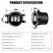 DURAFORCE 2x Black LED Fog Lights Driving Lamp For Toyota Tacoma 2012-2015 DOT Bumper Lamp