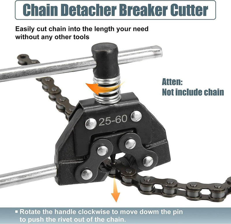 25-60 Chain Detacher Breaker Roller Chain Tool Kit for Motorcycle Go-Kart ATV