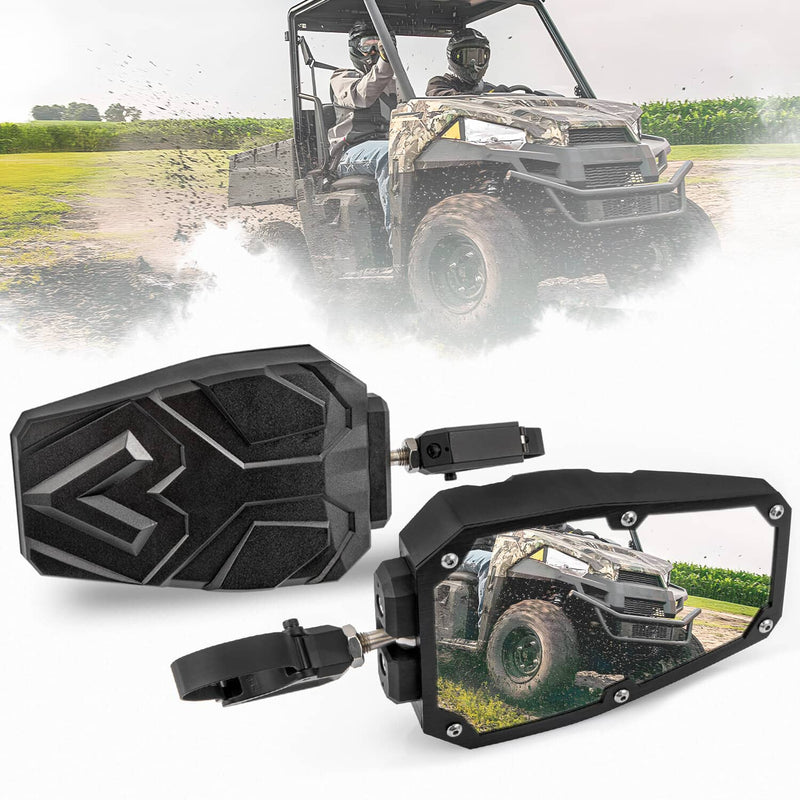 UTV Side Mirrors Foldable Adjustable for Polaris RZR S 800 900 XP 1000 1.5"-2