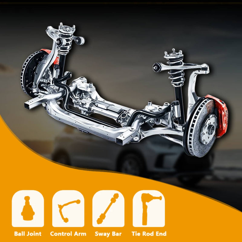 Front Upper Lower Control Arm Kit for Chevy Silverado 1500 4WD 1999-2006 13PCS